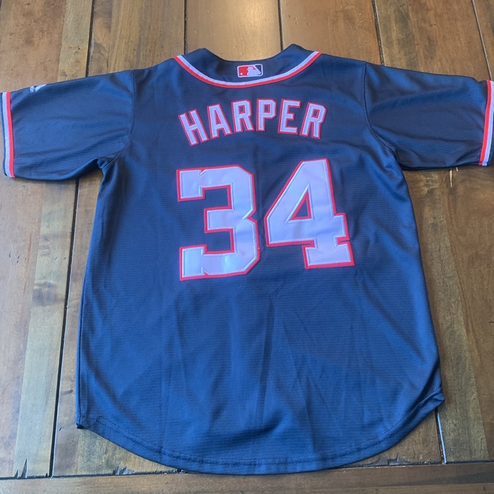 Bryce Harper washington nationals baseball jersey stitched vintage teen M 10/12